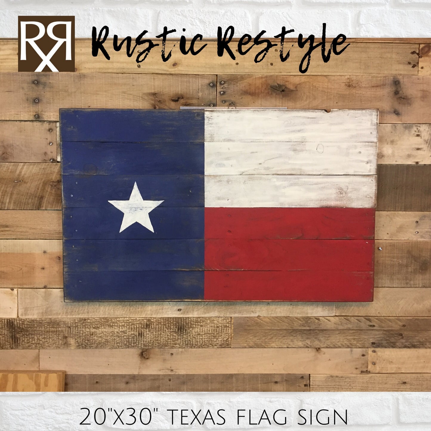 Wooden Texas flag Pallet Sign Wall Art Decor