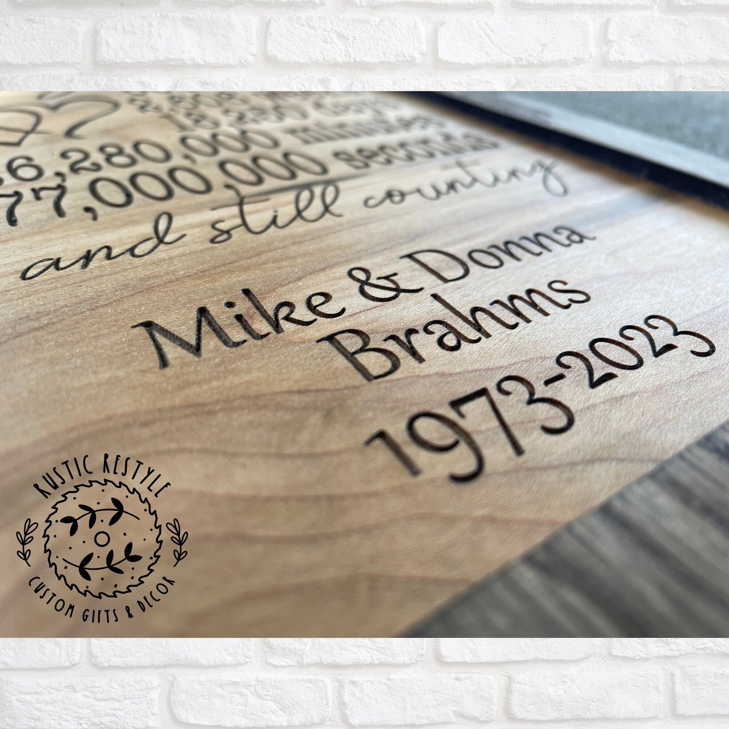 Anniversary Plaque, 60th, 55th, 50th, 45th, 40th, 35th, 30th, 25th, 20th, 15th, 10th, 5th wedding gift