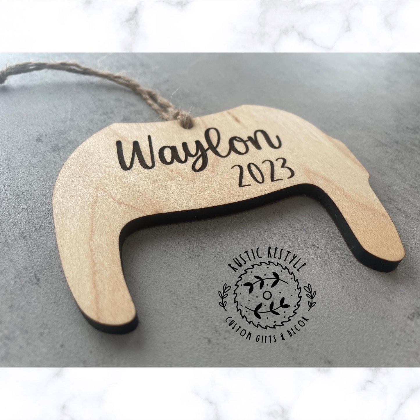 Newborn baby helmet ornament, Personalized Baby Helmet Ornament