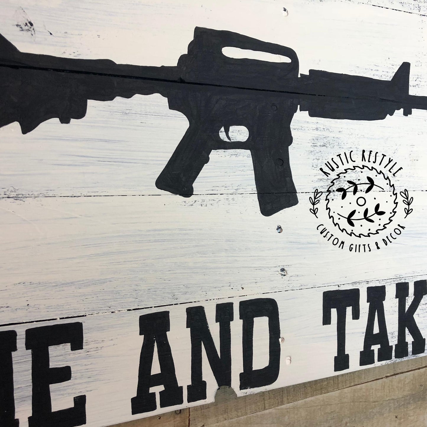 Come And Take It, Battle of Gonzales, Texas Revolutionary Flag, wood pallet sign, Texas pride flag, pallet flag, rustic home decor sign