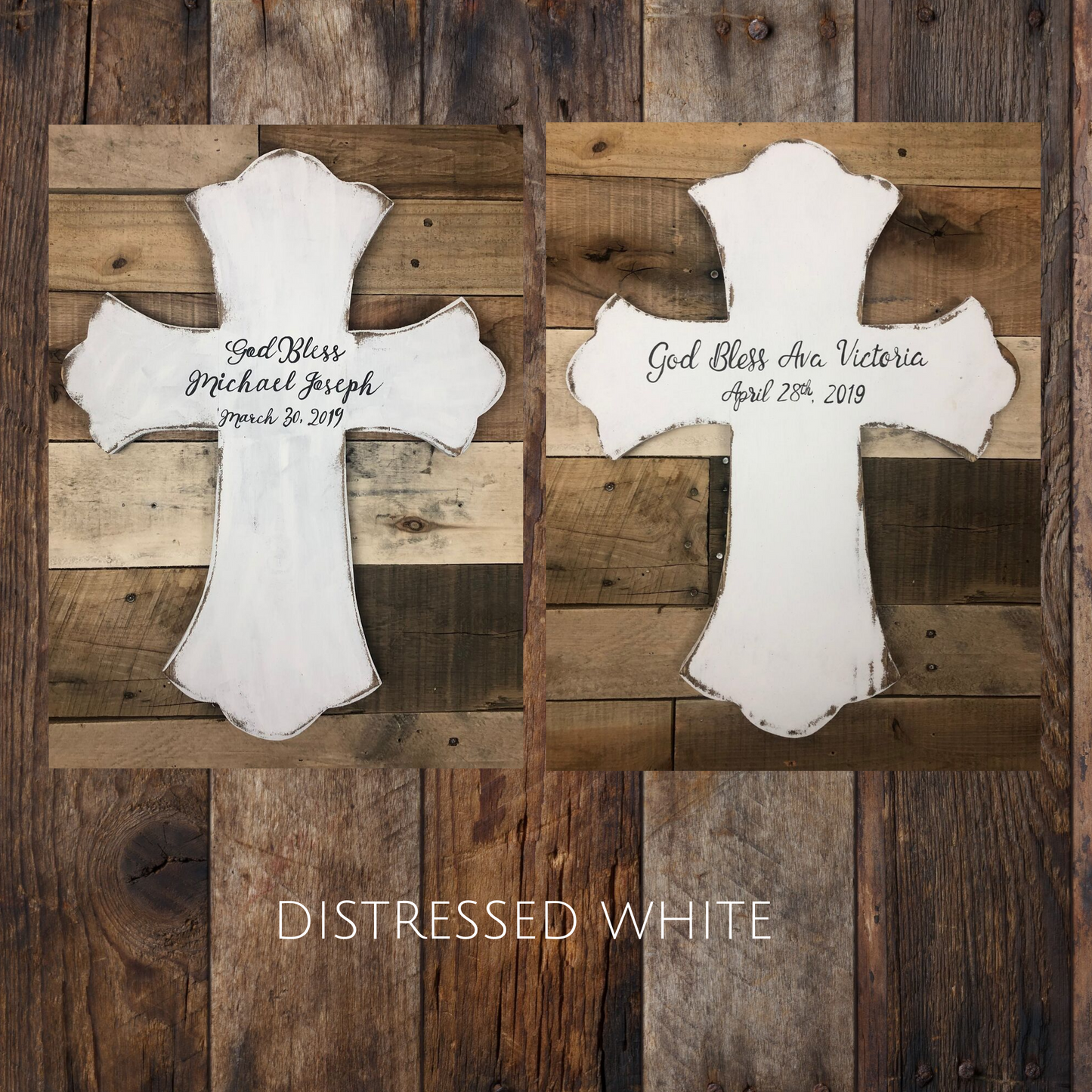 Dios Bendigas name cross keepsake gift- for mi bautizo, baptism, gift for new parents, baby Boy/Girl wall hanging, spanish, god parent - Rustic Restyle