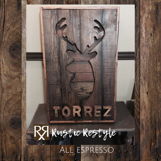 Deer Silhouette Decor, Deer Head Decor, Deer Head, Deer Silhouette, Deer Antlers, Deer Art Decor, deer head faux, wood lake house sign,