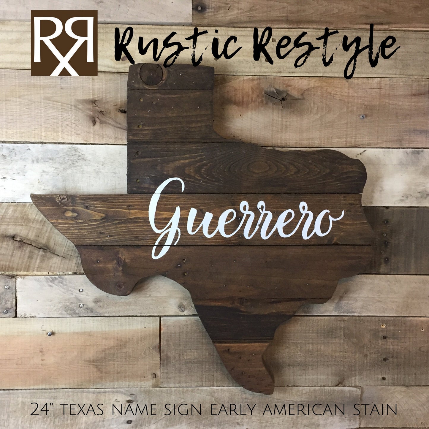 24" wooden Texas Pallet sign wall art, Texas wall art, Established sign, Housewarming, last name art, Farmhouse sign, gift for new home,