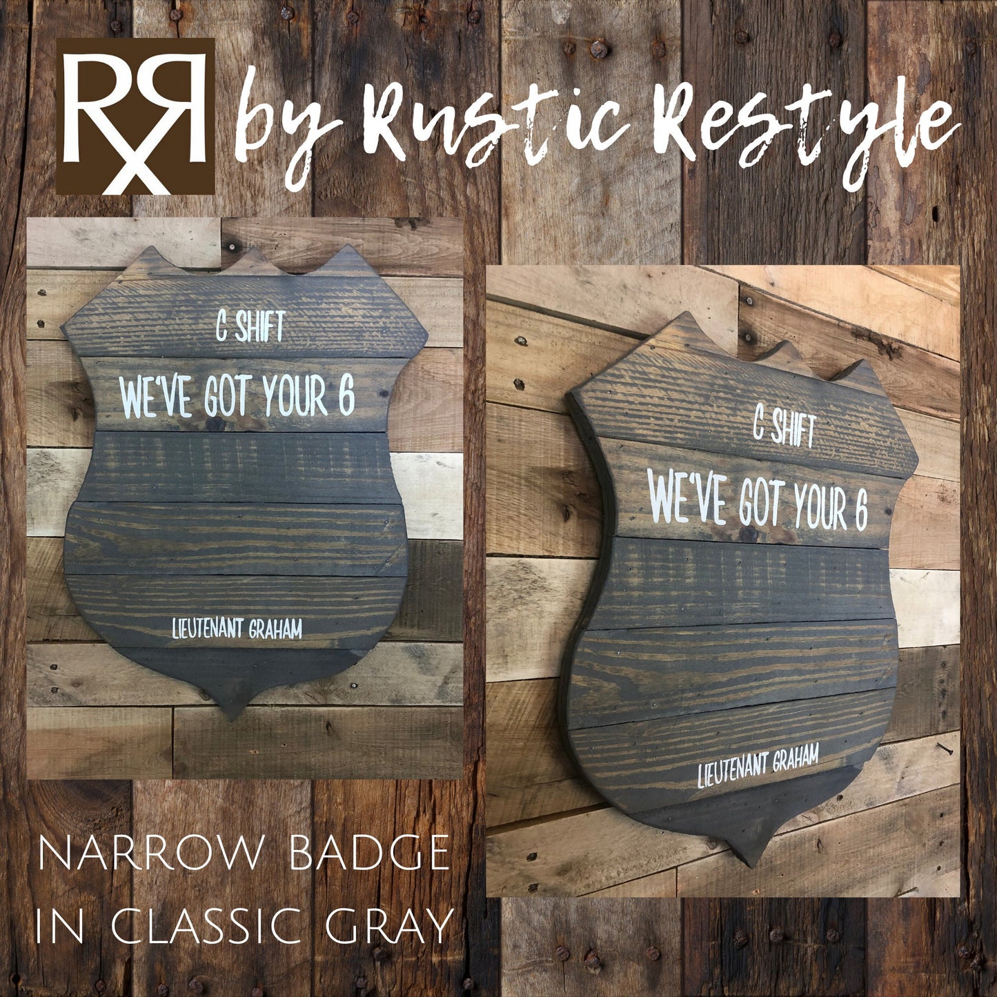 Personalized Police Officer gifts, for retirement, promotion guestbook, police academy graduation, wood police badge wall art,
