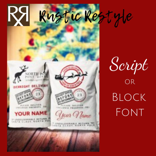 Personalized Santa sack, Santa Bag, Santa Delivery Bag, Christmas Gift, Santa Sacks, Christmas Sacks, Santa Clause Presents Bag, Christmas