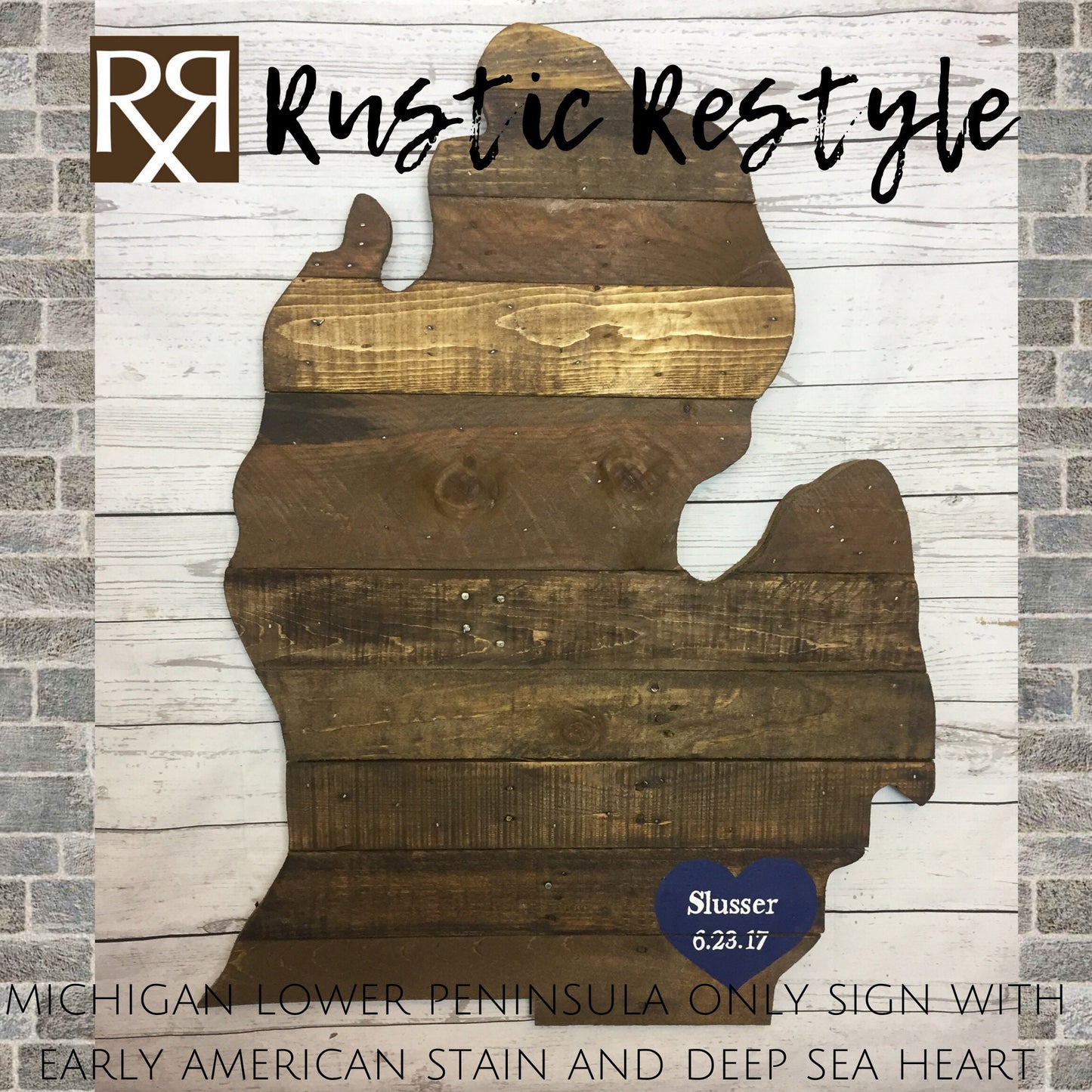 Michigan state Anniversary sign, Wood love Map, Upper peninsula, personalized heart sign, custom wall art, wooden anniversary 5th year gift