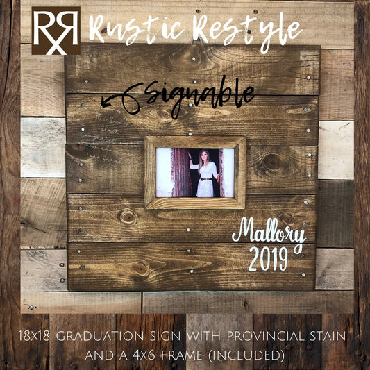 graduation guest book, party book, Creative Guest book alternative, class of 2022 , guestbook frame, rustic sign, wood pallet sign, 18x18