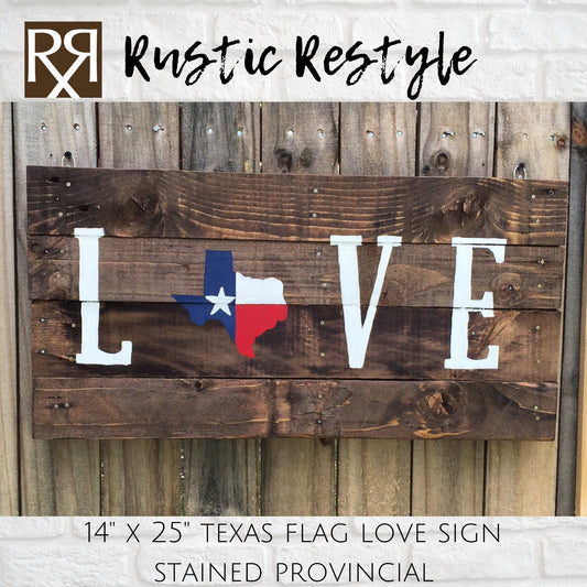 14"X25" Texas Flag Love Pallet Sign relocation Decor gift for new home, unique rustic primitive farmhouse decoration ideas