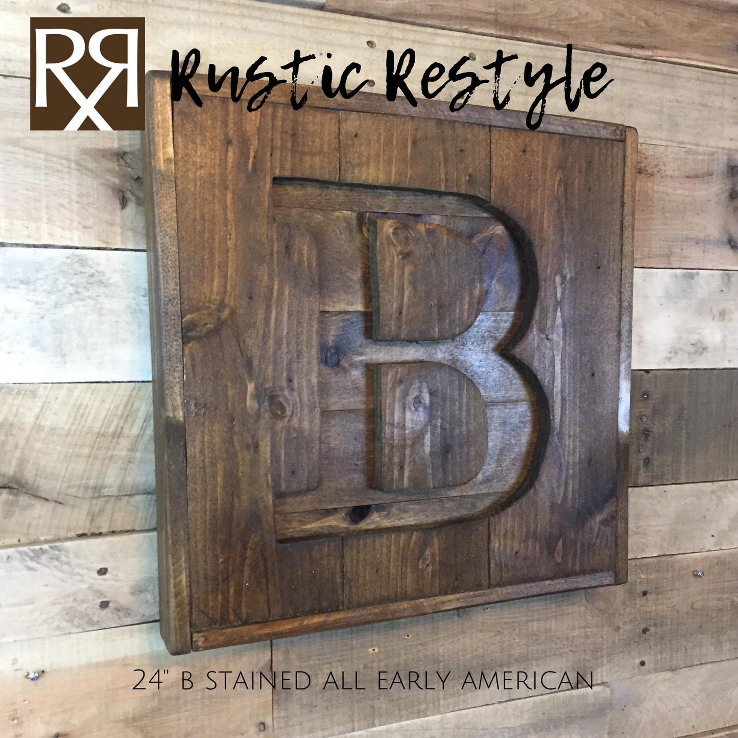 Custom Recycled pallet initial B sign, Wooden Letter sign, Monogram sign, Gift for home, Rustic home decor, Wood pallet sign, custom sign
