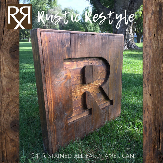 Pallet letter sign, Recycled pallet initial R sign, Wooden Letter sign, Monogram sign, Gift for home, Rustic home decor, custom sign