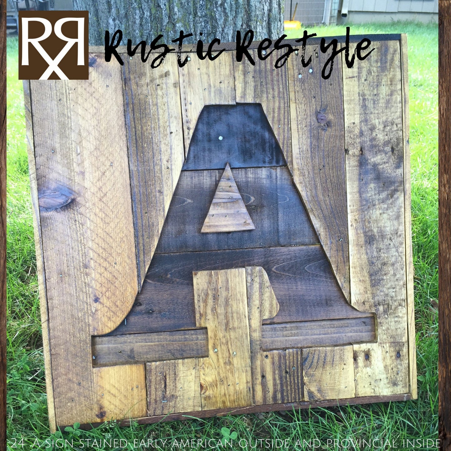 Custom Recycled pallet initial A sign, Wooden Letter sign, Monogram sign, Gift for home, Rustic home decor, Wood pallet sign, custom sign