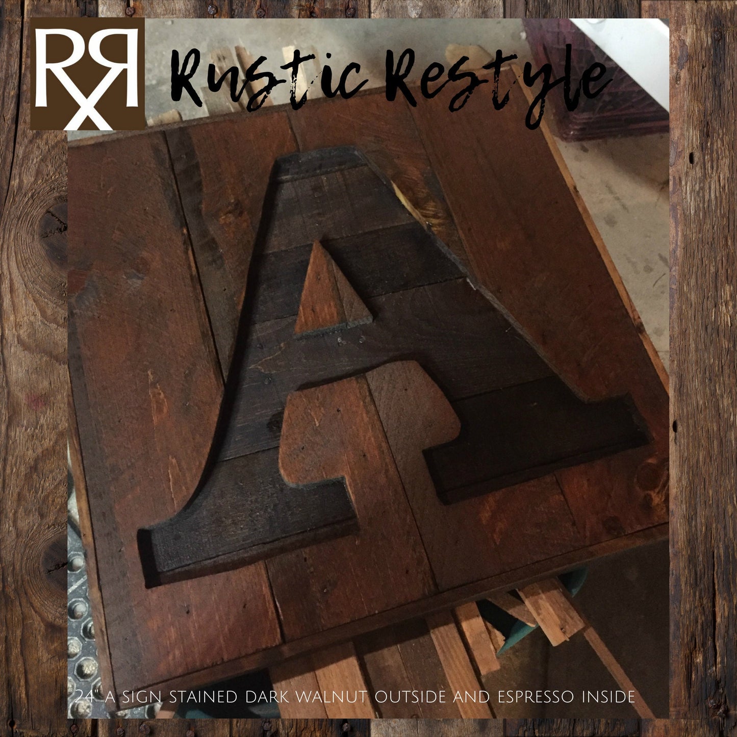 Custom Recycled pallet initial A sign, Wooden Letter sign, Monogram sign, Gift for home, Rustic home decor, Wood pallet sign, custom sign