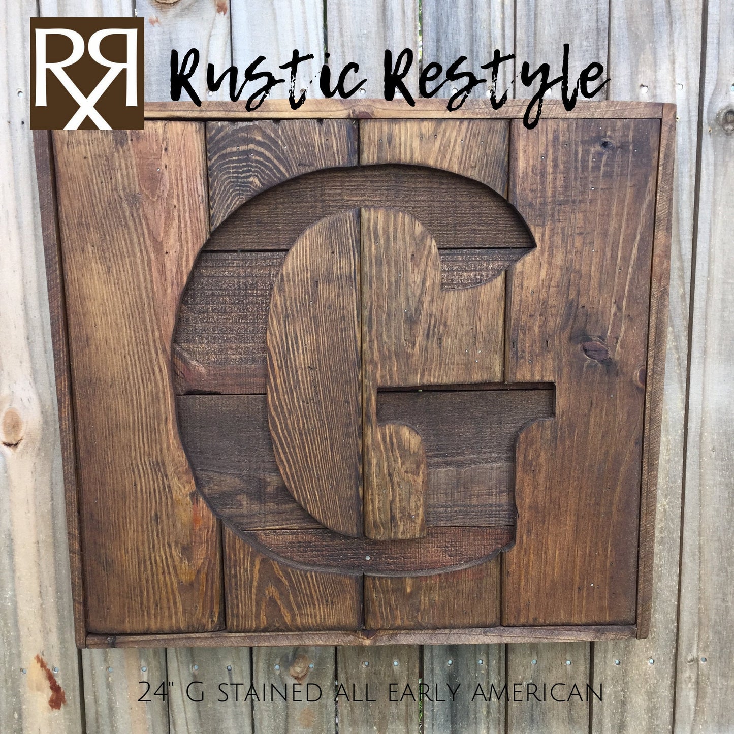 Wooden letter G initial sign Monogram Gift for home, Rustic home decor, custom sign