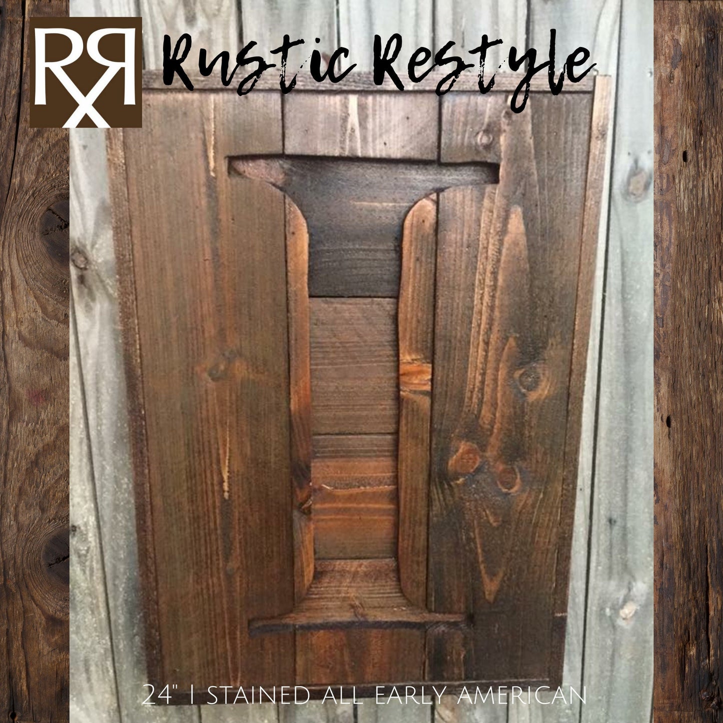 Pallet letter sign, Recycled pallet initial I sign, Wooden Letter sign, Monogram sign, Gift for home, Rustic home decor, custom sign