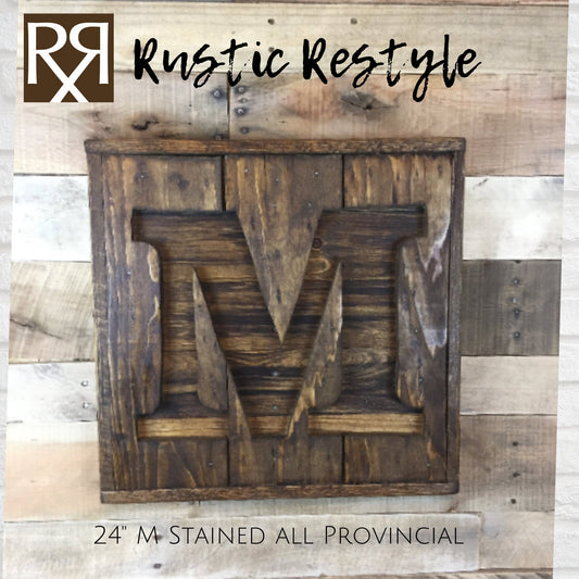 Pallet letter sign, Recycled pallet initial M sign, Wooden Letter sign, Monogram sign, Gift for home, Rustic home decor, custom sign