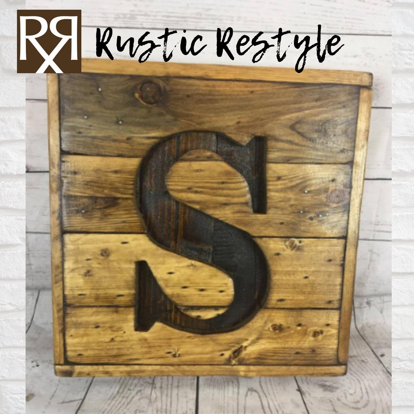 Pallet letter sign, Recycled pallet initial S sign, Wooden Letter sign, Monogram sign, Gift for home, Rustic home decor, custom sign