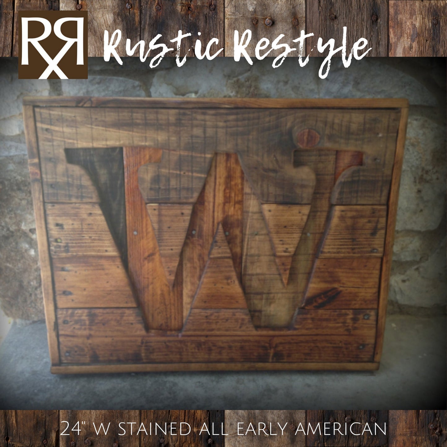 Pallet letter sign, Recycled pallet initial W sign, Wooden Letter sign, Monogram sign, Gift for home, Rustic home decor, custom sign