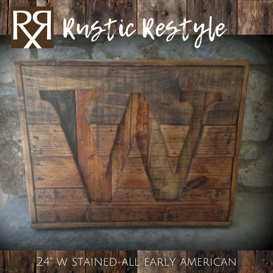 Pallet letter sign, Recycled pallet initial W sign, Wooden Letter sign, Monogram sign, Gift for home, Rustic home decor, custom sign