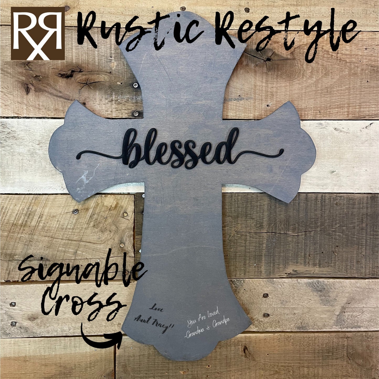 Personalized wooden Blessed cross, Baptism and confirmation sign-able crosses, confirmation keepsake gift