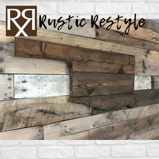 Oklahoma wood wall art home decor sign, handmade pallet gift