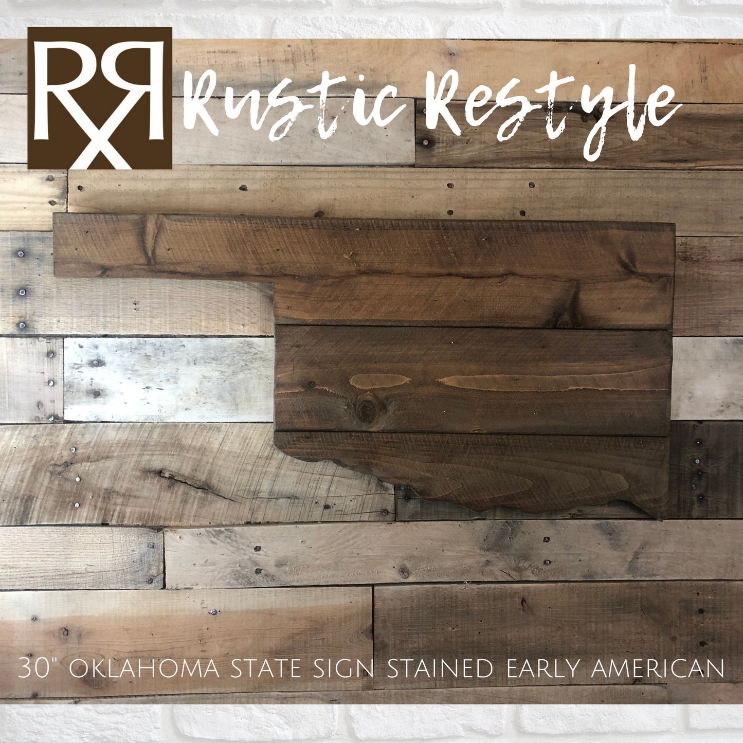 Oklahoma wood wall art home decor sign, handmade pallet gift