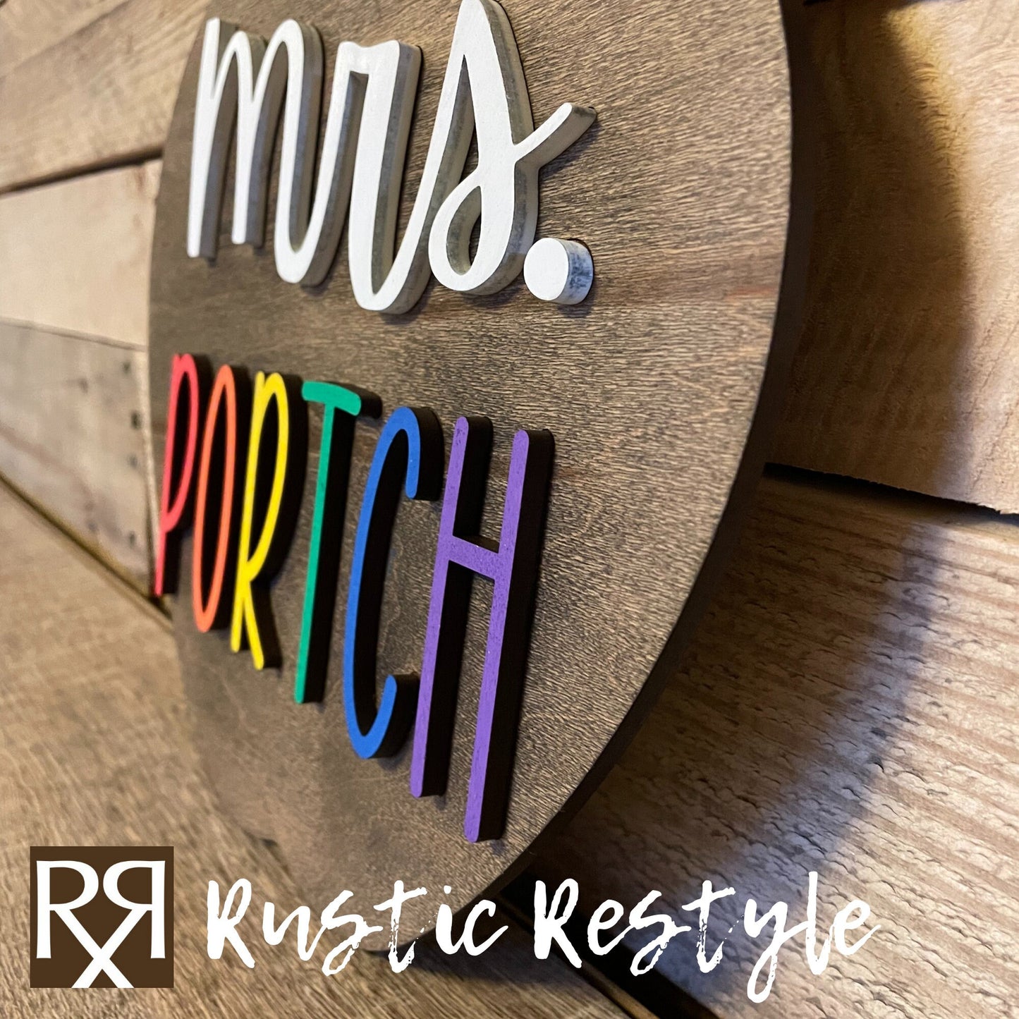 Wooden Teacher apple sign with stand, Customizable Classroom decoration gift