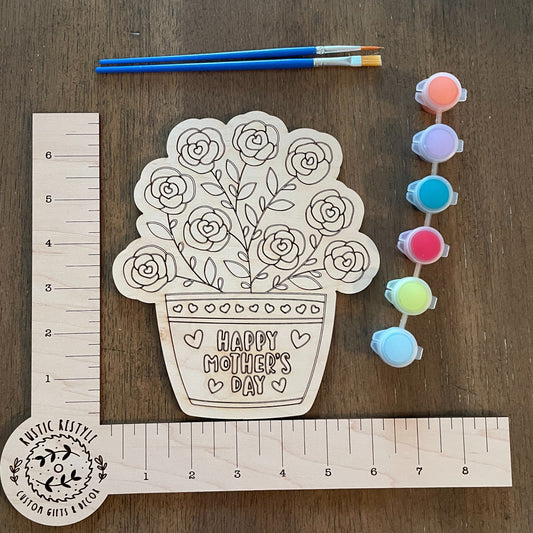 DIY Mother's Day paint kits, Kids gift for mom, paintable cards for mother