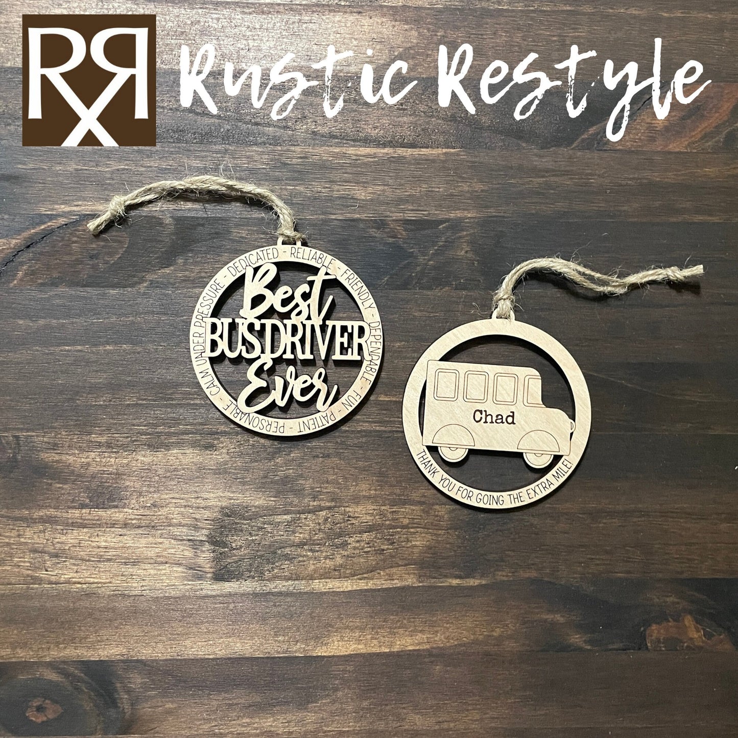 Bus driver ornament, thank you gift, extra mile ornament