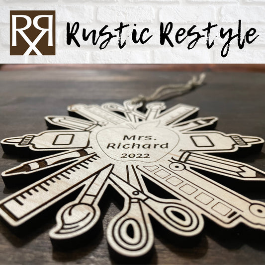 Customizable teacher snowflake ornament, teacher appreciation and Christmas gift