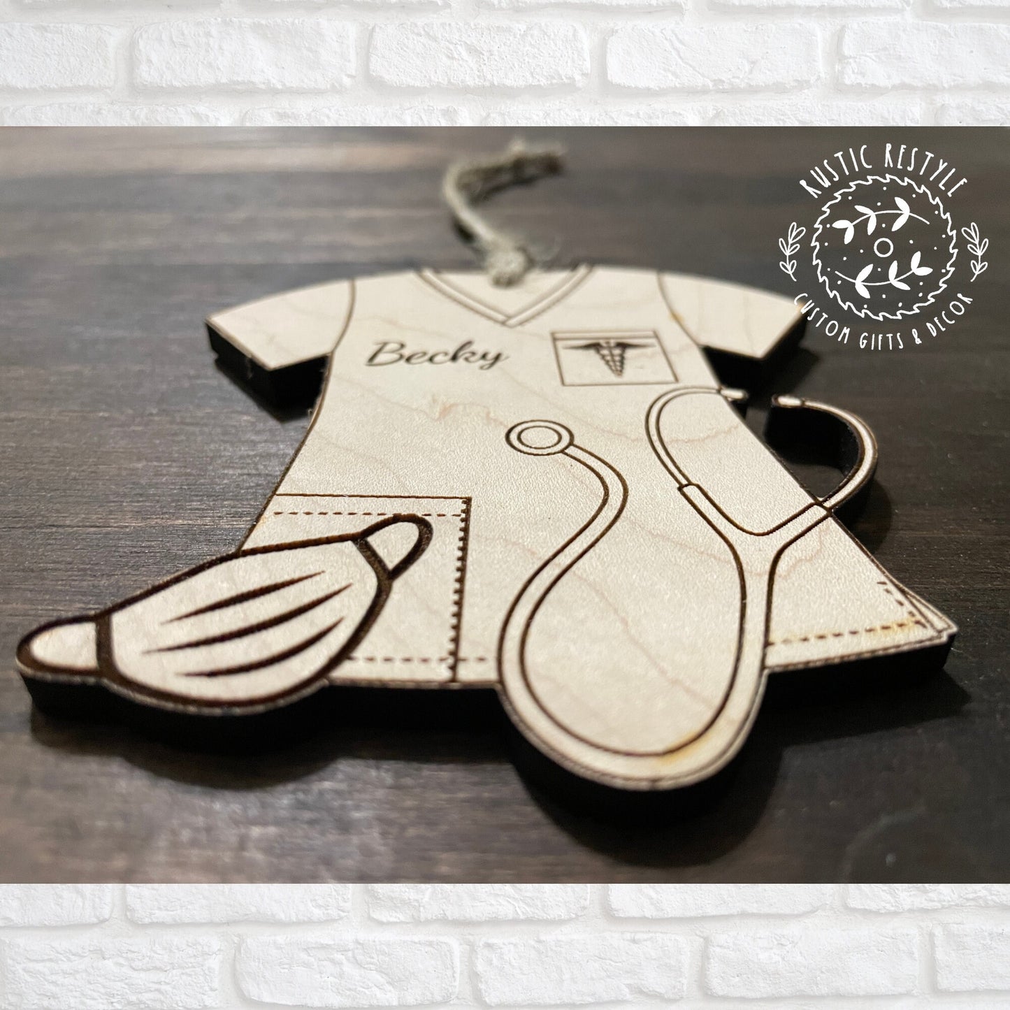 Nursing ornament, Personalized Christmas tree ornament