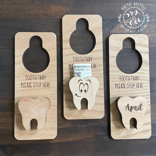 Tooth Fairy Door Hanger, money holder for childrens bedroom