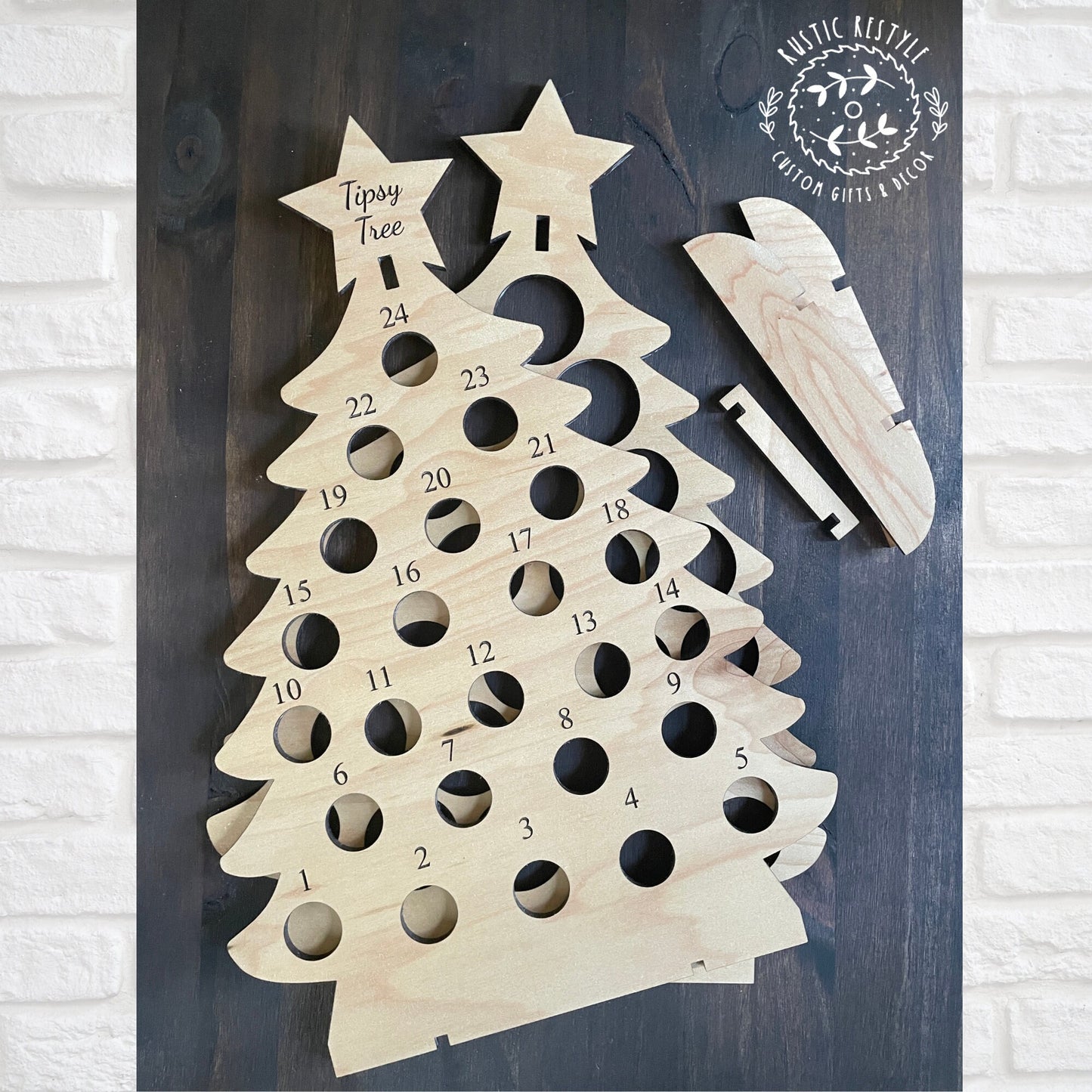 Mini liquor bottle Christmas Tree, Alcohol Advent calendar, adult Christmas gift -Bottles not included, tipsy tree, boozy party gift