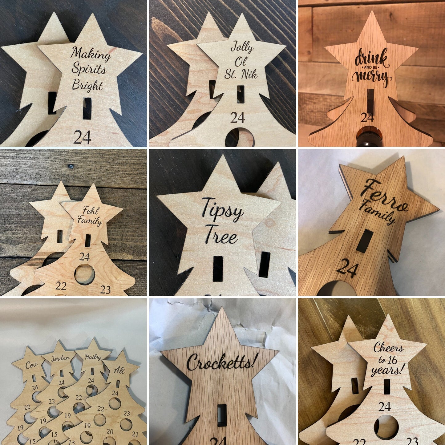 Mini liquor bottle Christmas Tree, Alcohol Advent calendar, adult Christmas gift -Bottles not included, tipsy tree, boozy party gift