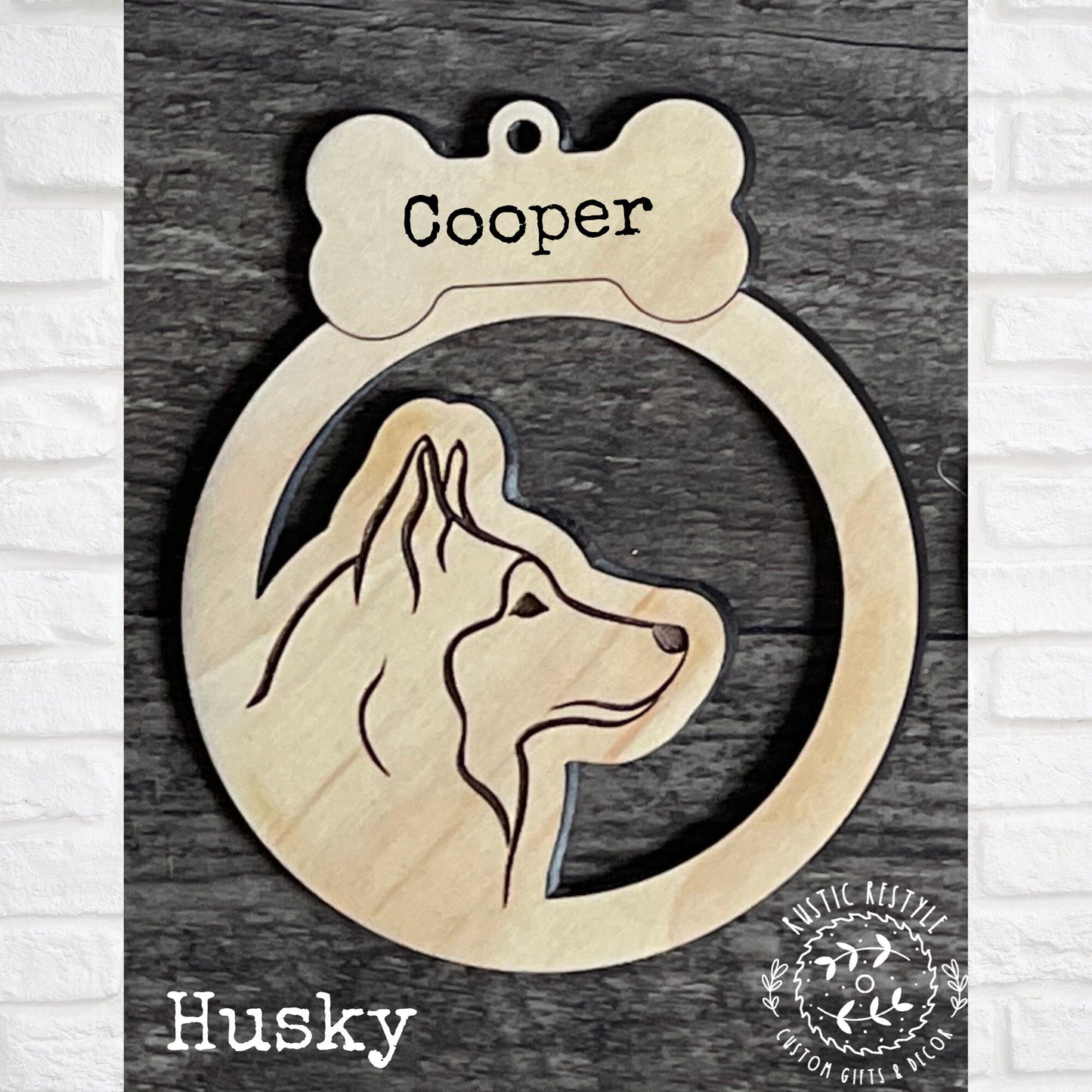 Dog Breed ornament gift, Personalized Engraved Ornament, Dog lover, veterinarian Christmas