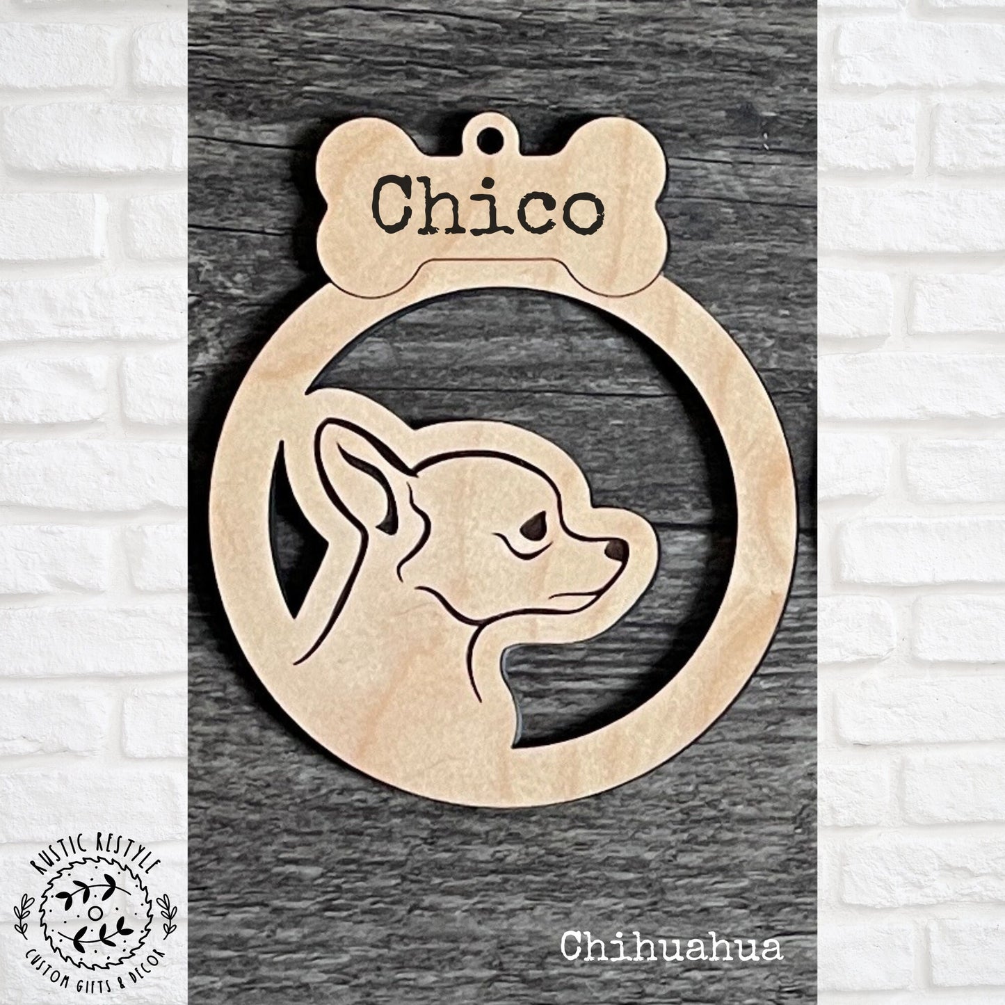 Dog Breed ornament gift, Personalized Engraved Ornament, Dog lover, veterinarian Christmas