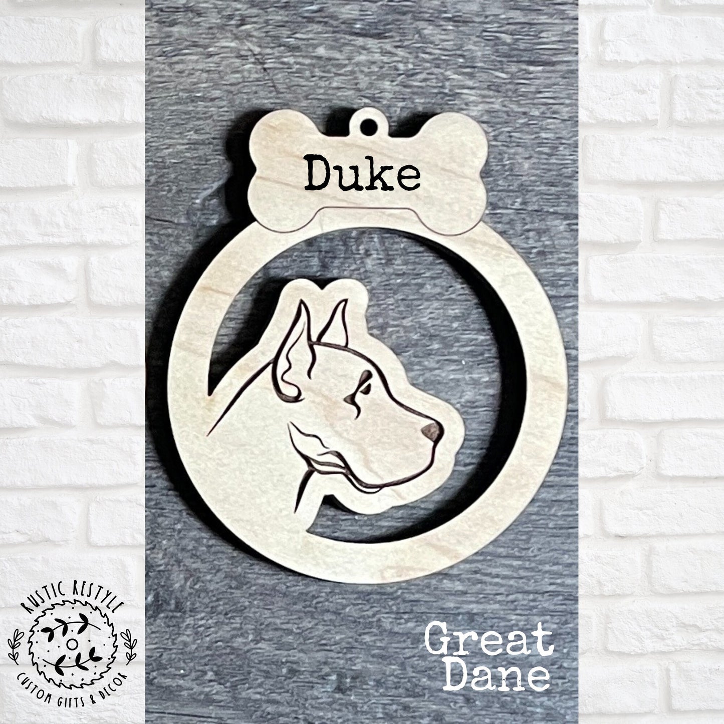 Dog Breed ornament gift, Personalized Engraved Ornament, Dog lover, veterinarian Christmas