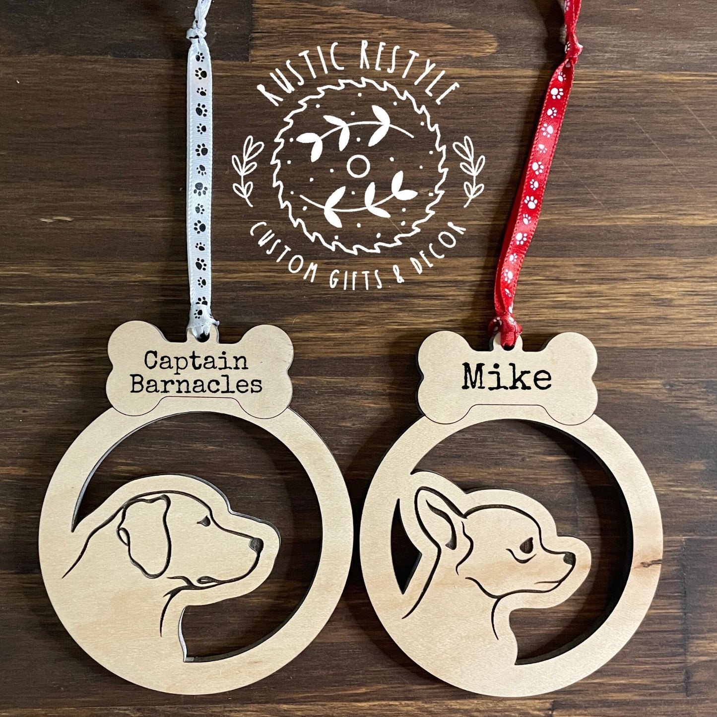 Dog Breed ornament gift, Personalized Engraved Ornament, Dog lover, veterinarian Christmas