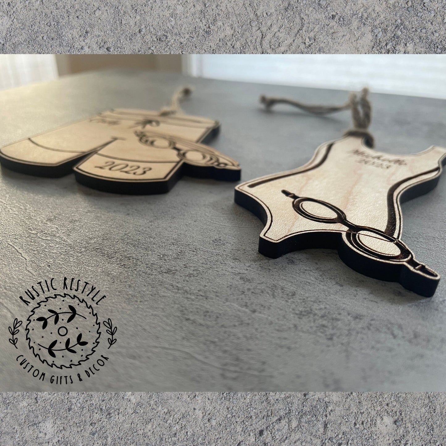 Swimming Christmas Ornament, Personalized swimming trunks or swim suit with goggles