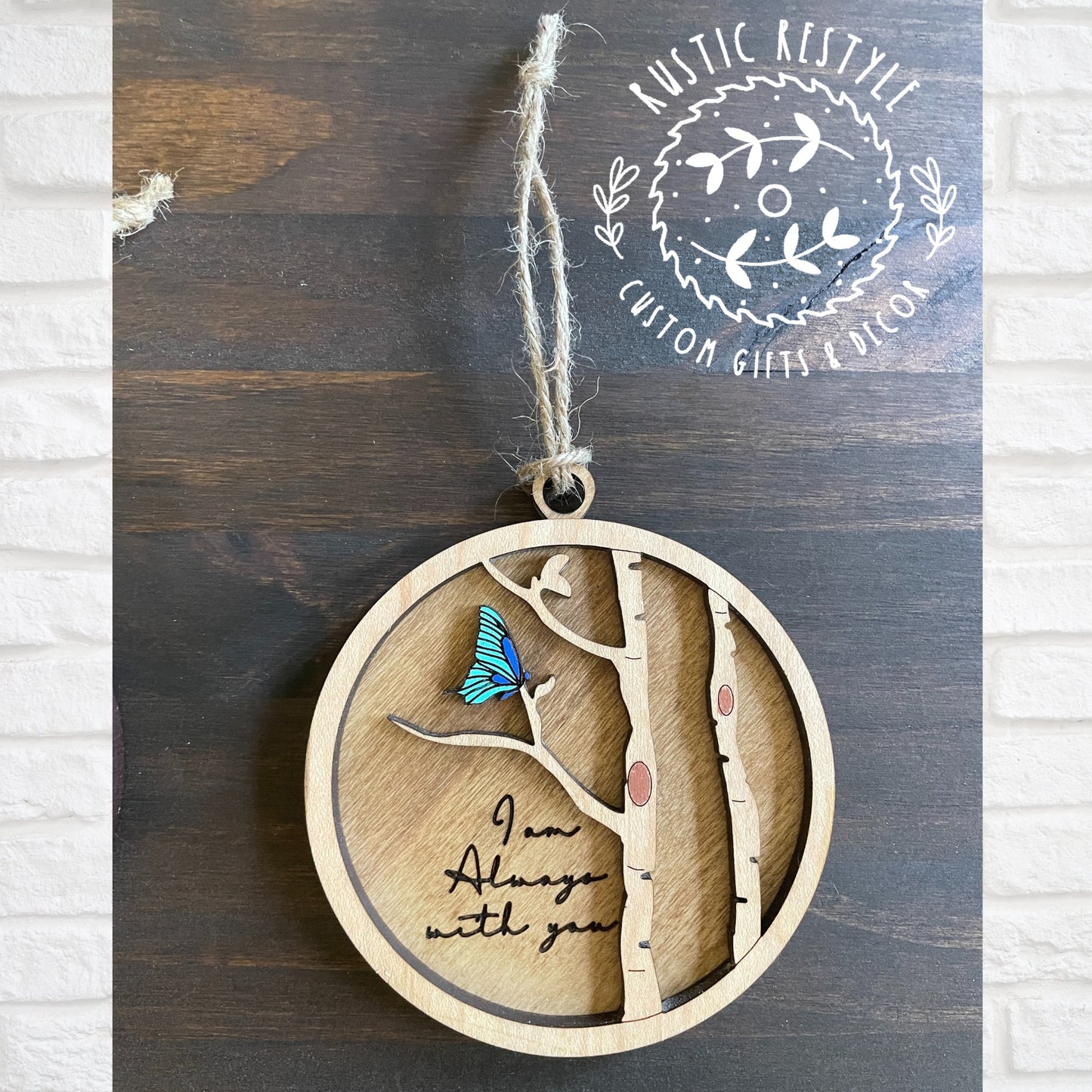 Cardinal, Bluejay, or Butterfly Remembrance Ornament. Memorial Tree Ornaments