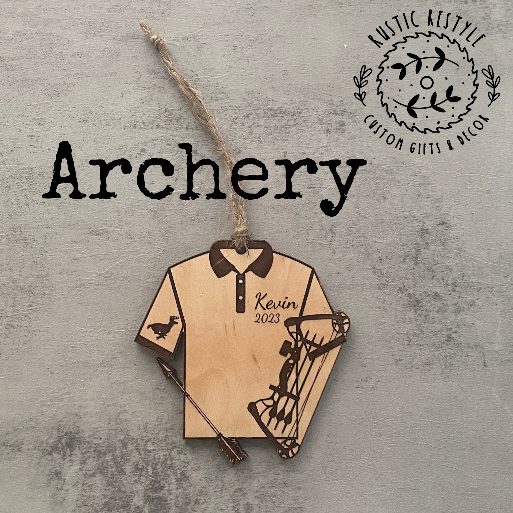 Archery ornament, Personalized Archery Christmas tree ornament