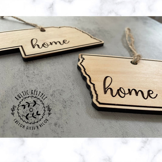 home state wooden ornament, Pick your state