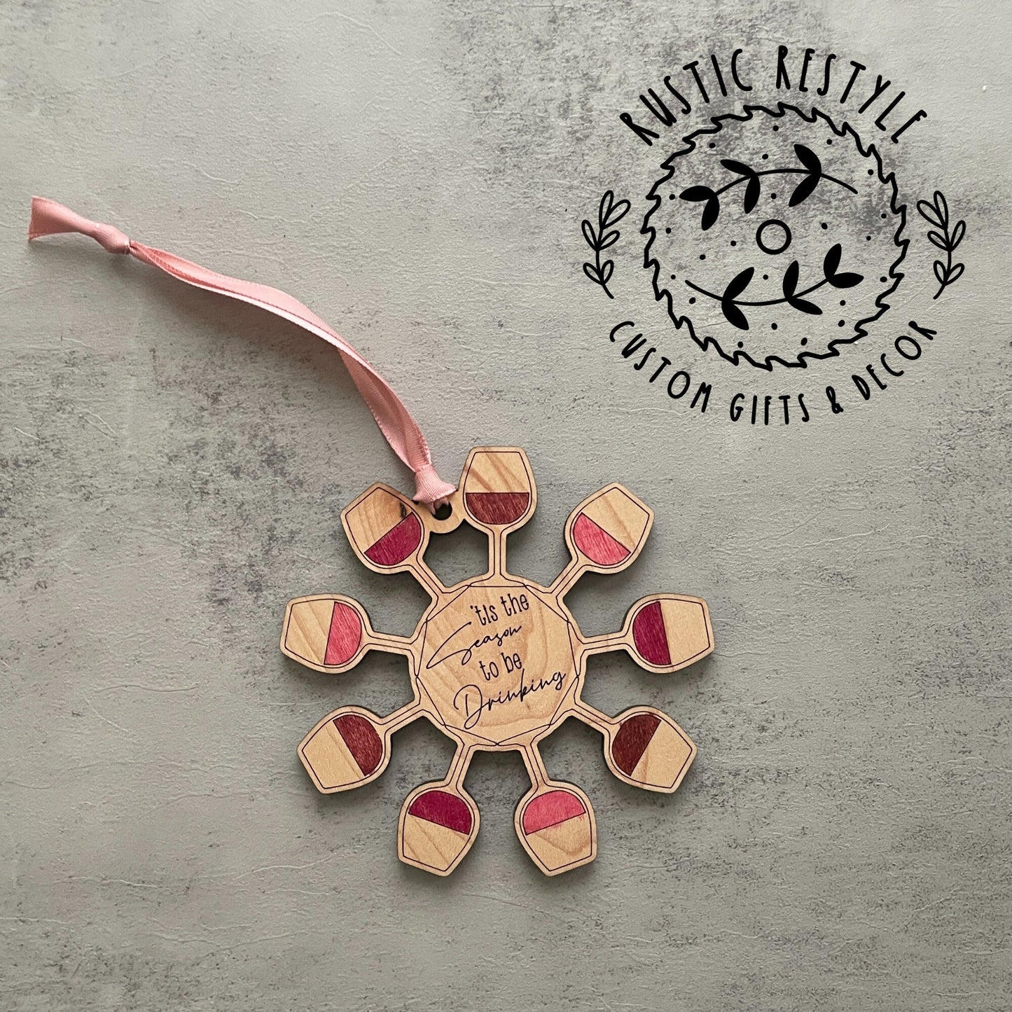 Wine flake Ornament, girls wine trip vacation, wine lover gift
