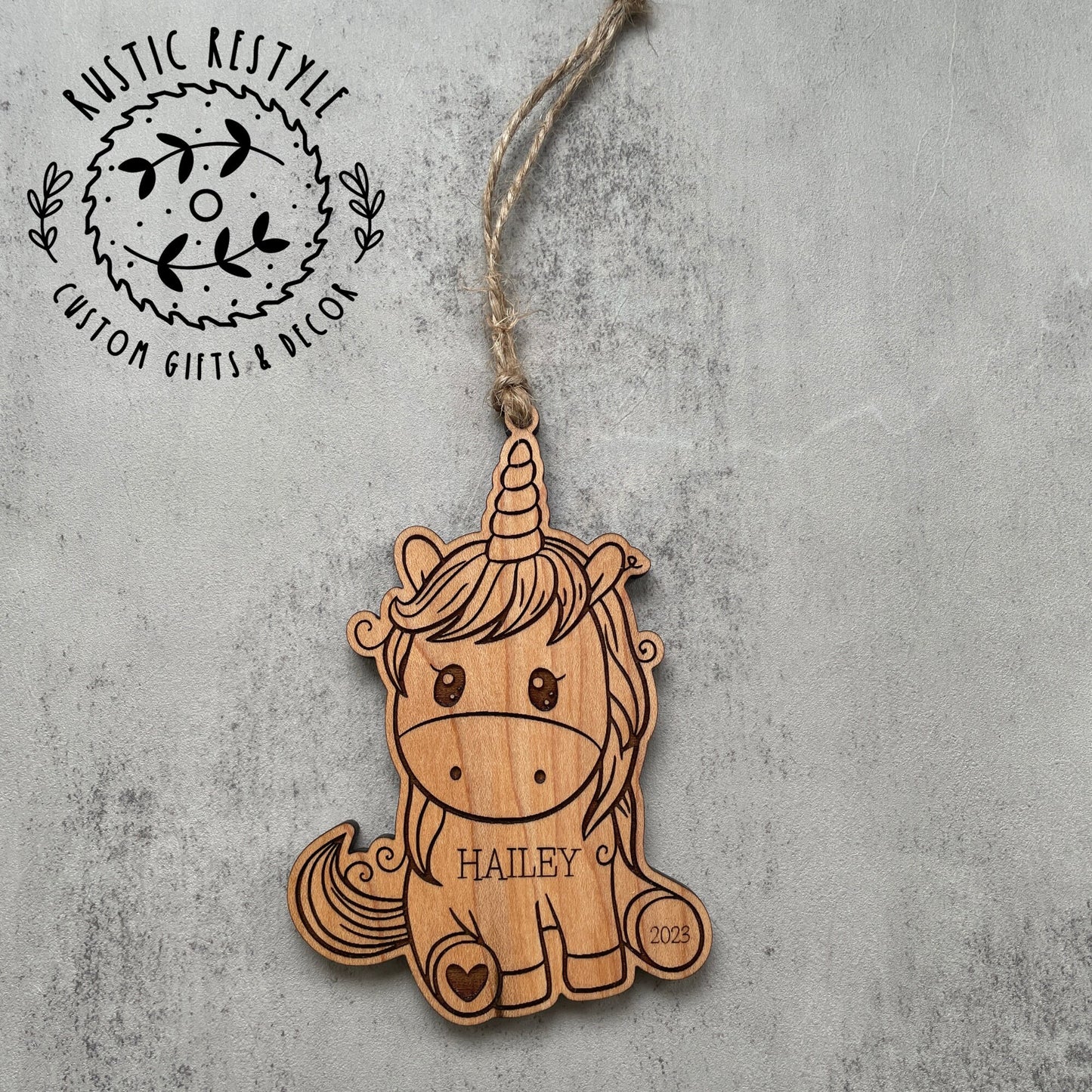 Little kids Christmas ornament, Tiger, Dinosaur, or Unicorn
