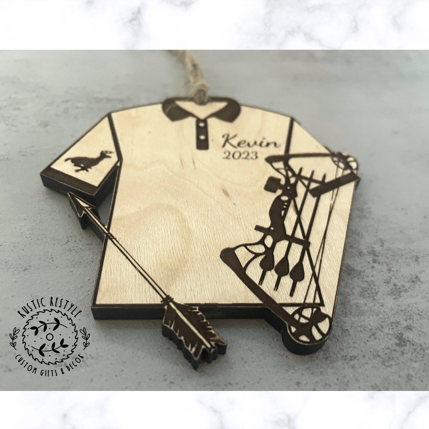 Archery ornament, Personalized Archery Christmas tree ornament