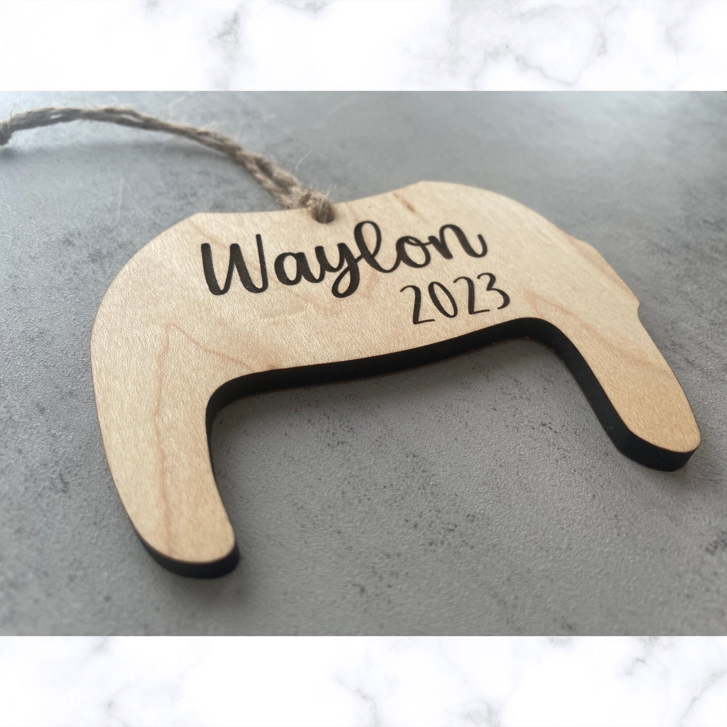 Newborn baby helmet ornament, Personalized Baby Helmet Ornament