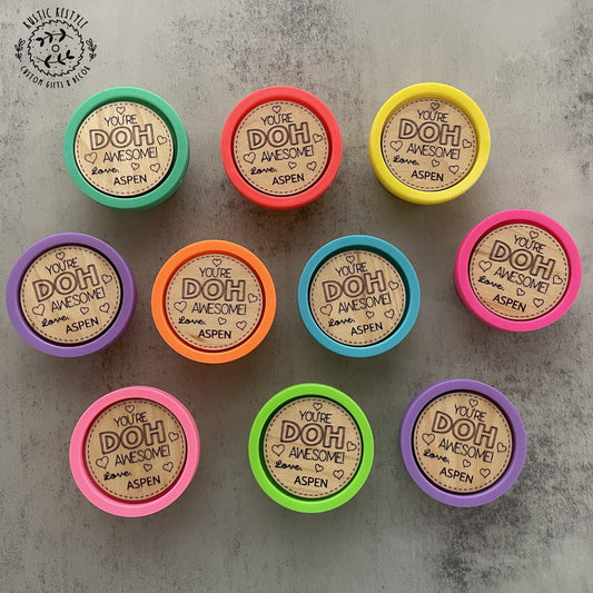 Classroom Play-Doh Valentines, Personalized wooden Valentine's Day gift