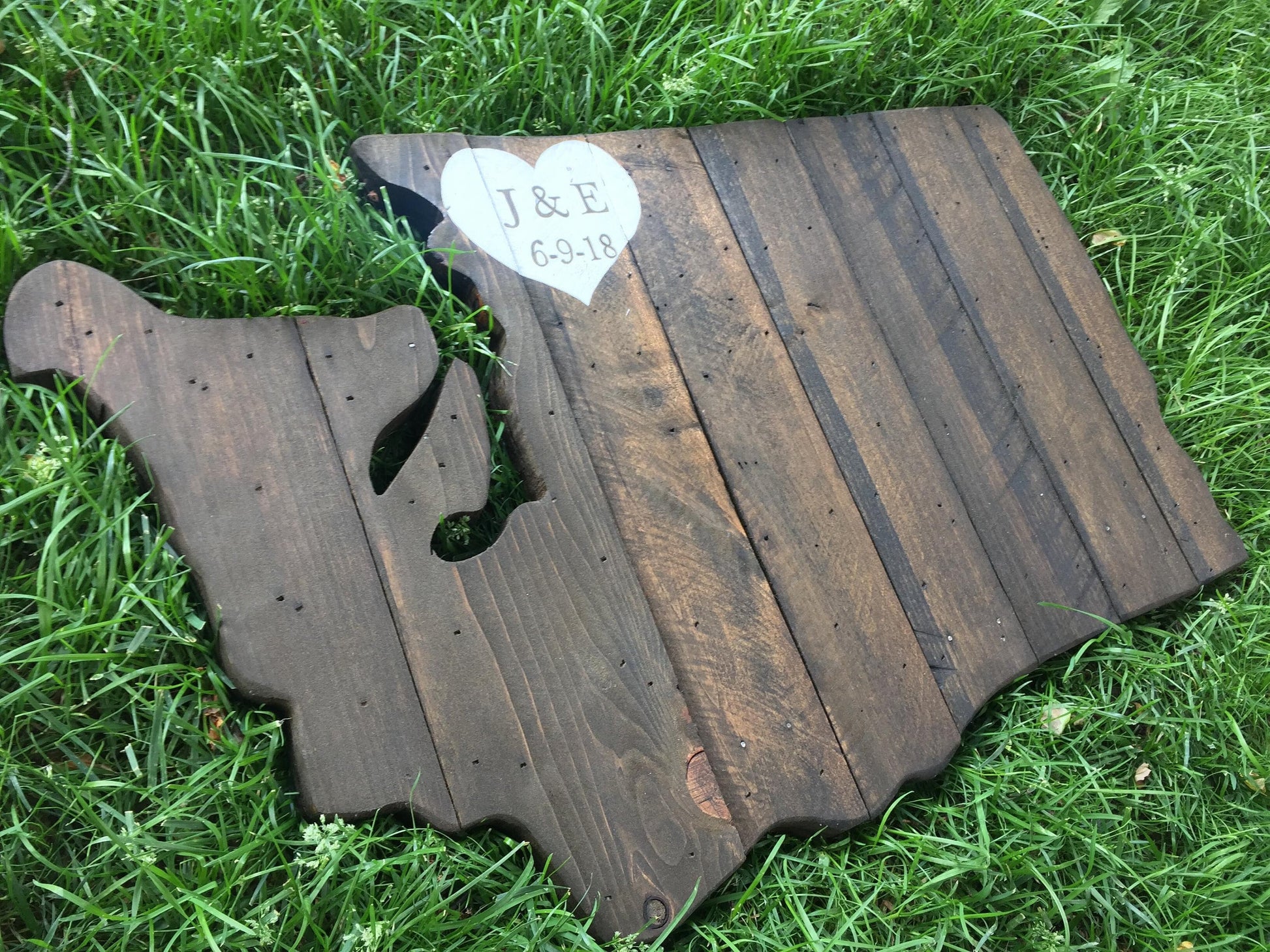 Washington Wedding Guest book decor, pallet handmade, state wedding sign, Washington cut out, sign