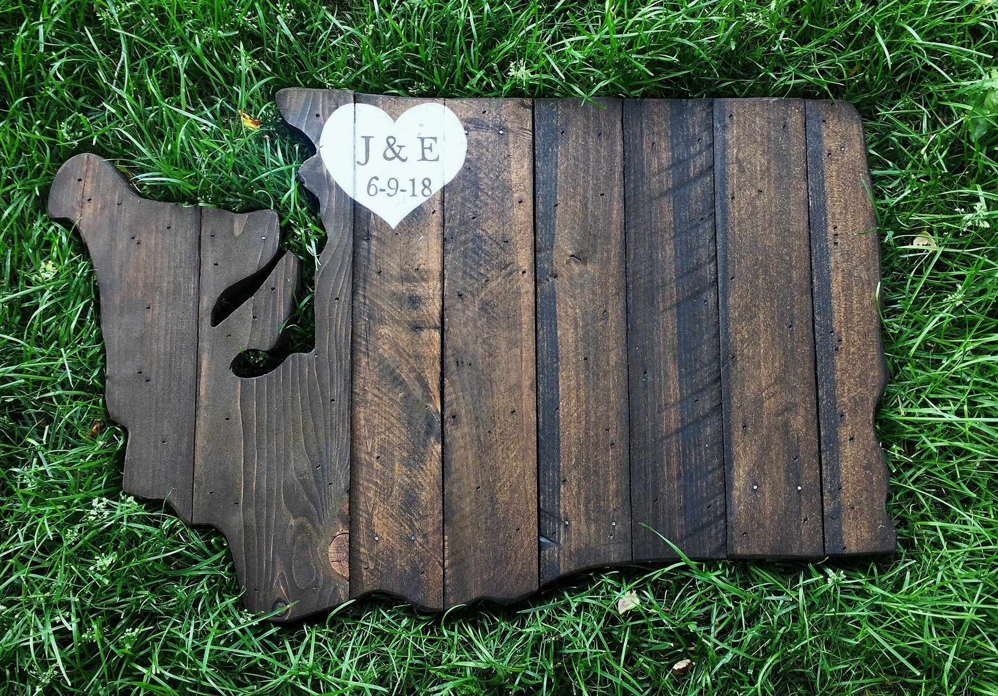 Washington Wedding Guest book decor, pallet handmade, state wedding sign, Washington cut out, sign