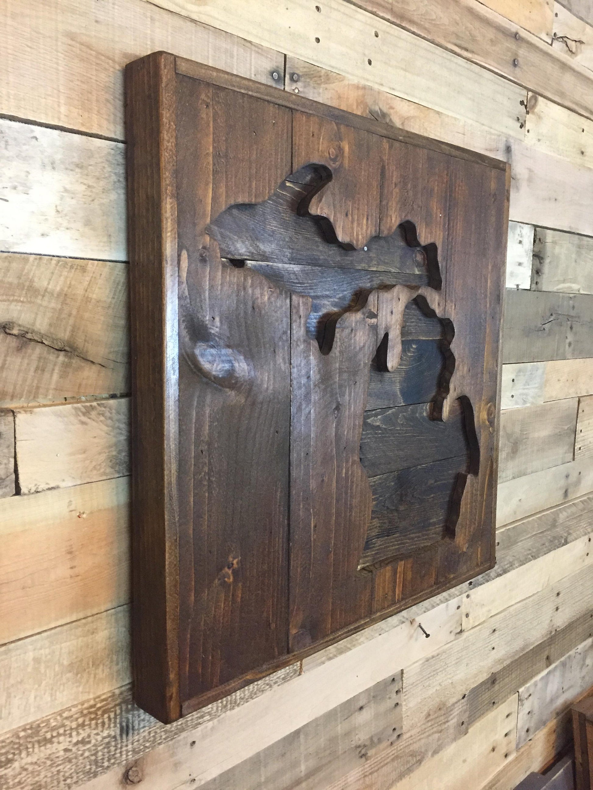 Rustic Minnesota Wood Sign – 24" State Wall Art