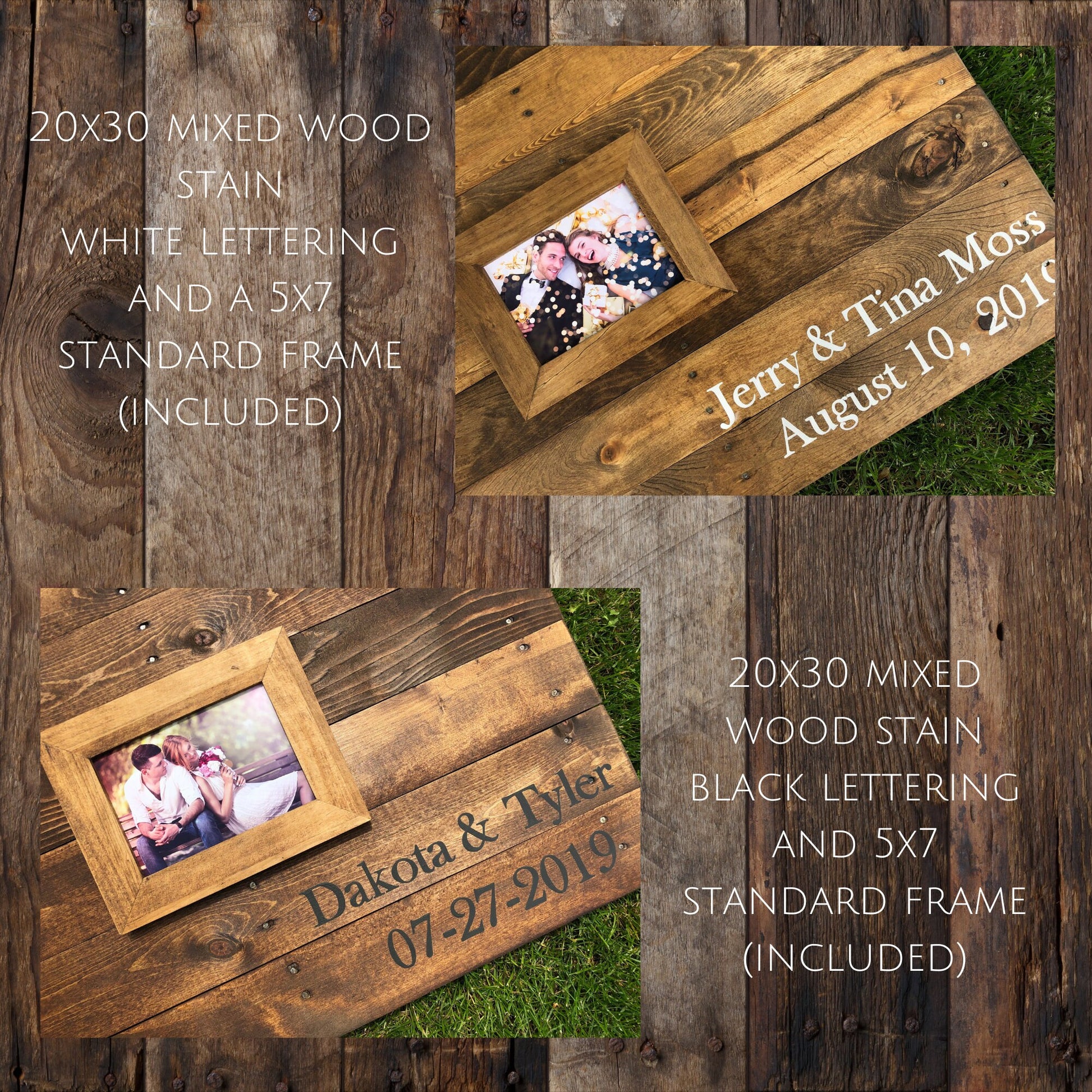 Guest book frame, Photo Guestbook sign, Wedding initials sign, rustic wedding decor 20X30